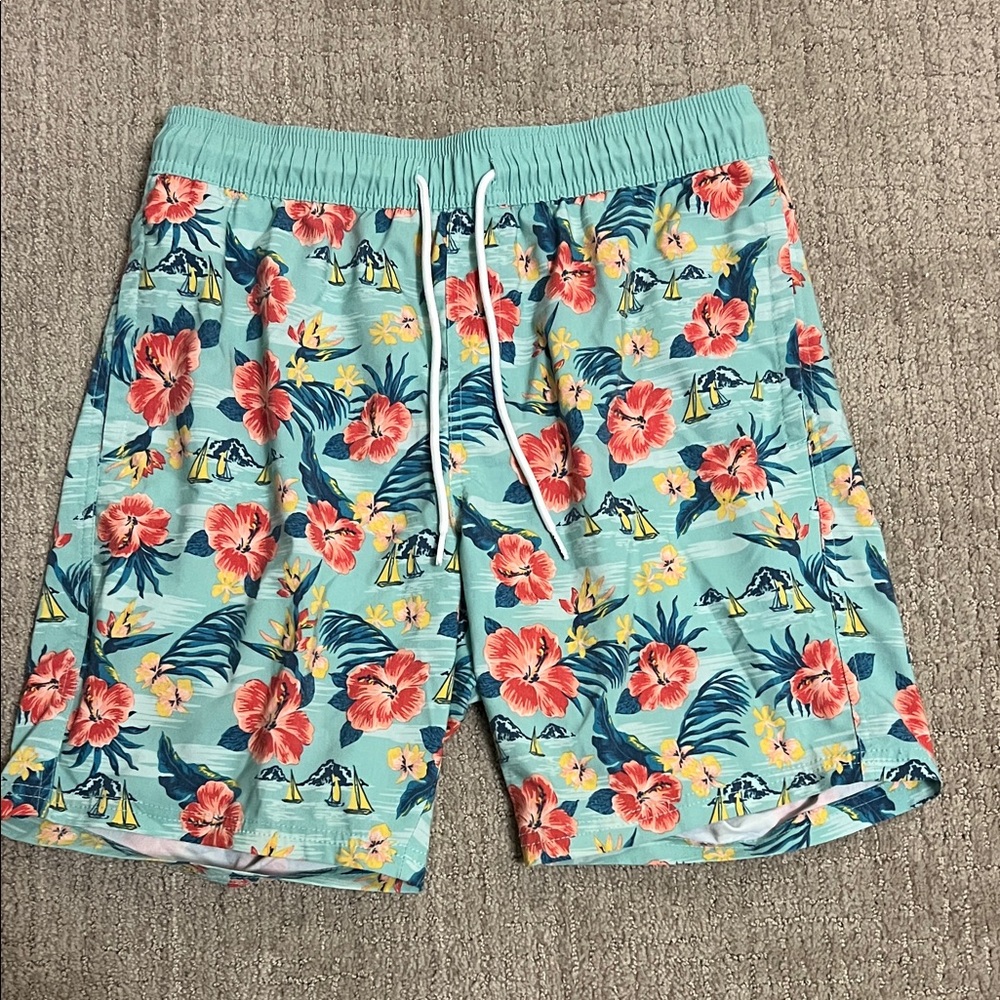 (M) Valor Collective Floral Print Men's Linerless Board Shorts